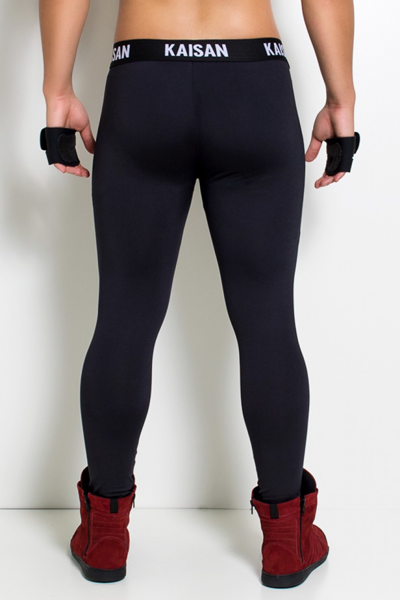 Calça Legging Masculina com Cós de Elástico (Preto) | Ref: KS-H10-001