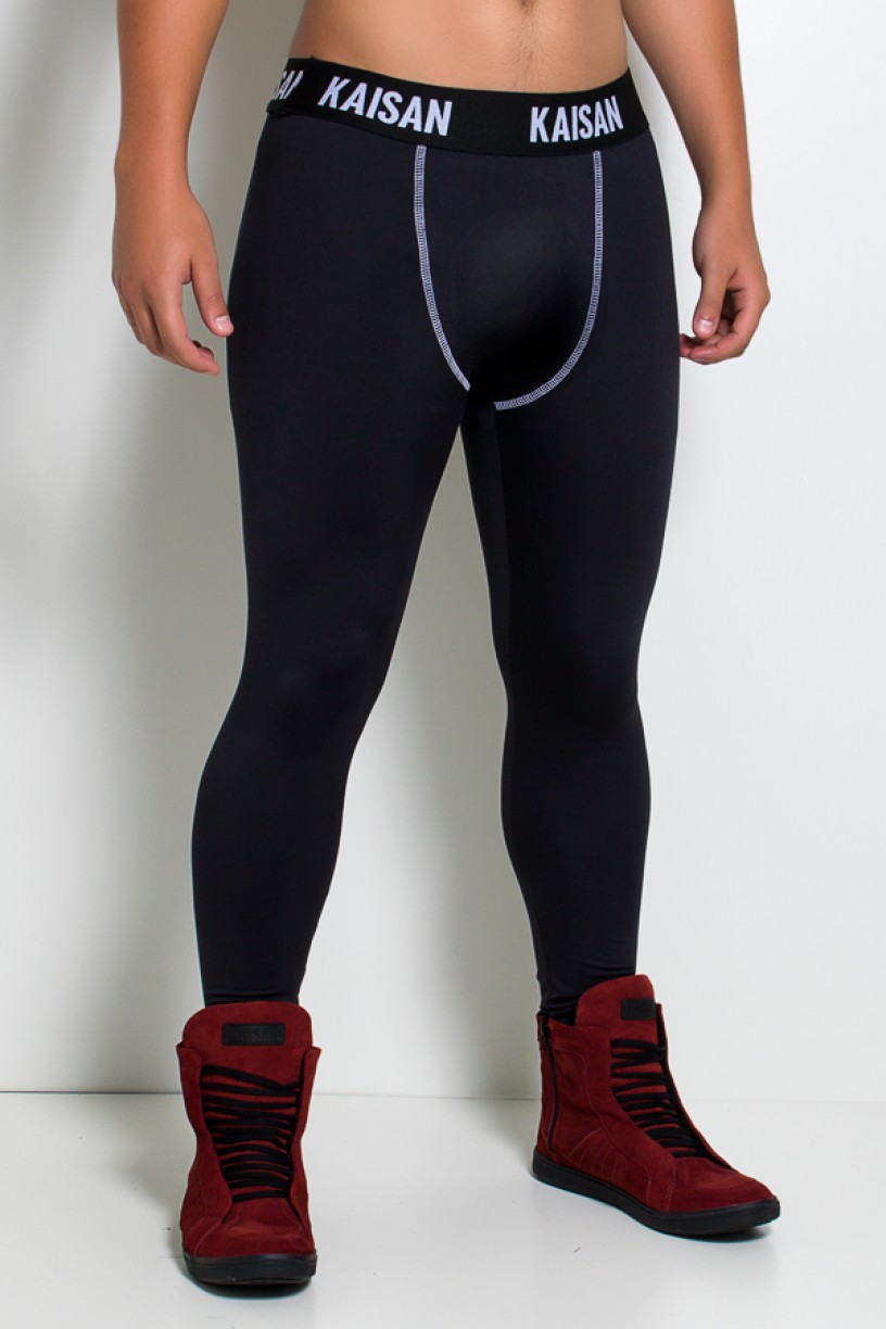 calça legging preta masculina