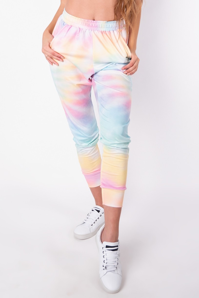 Calça Jogger Estampa Digital Tie Dye (Arco-Íris Claro) | Ref: K2826-C