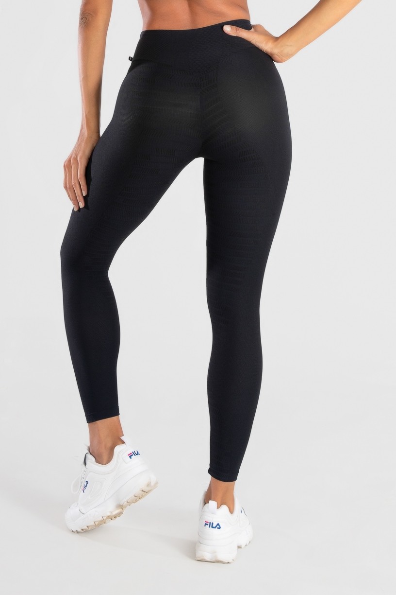 Calça Legging Levanta Bumbum Cós com Bico (Preto) | Ref: K3071-A