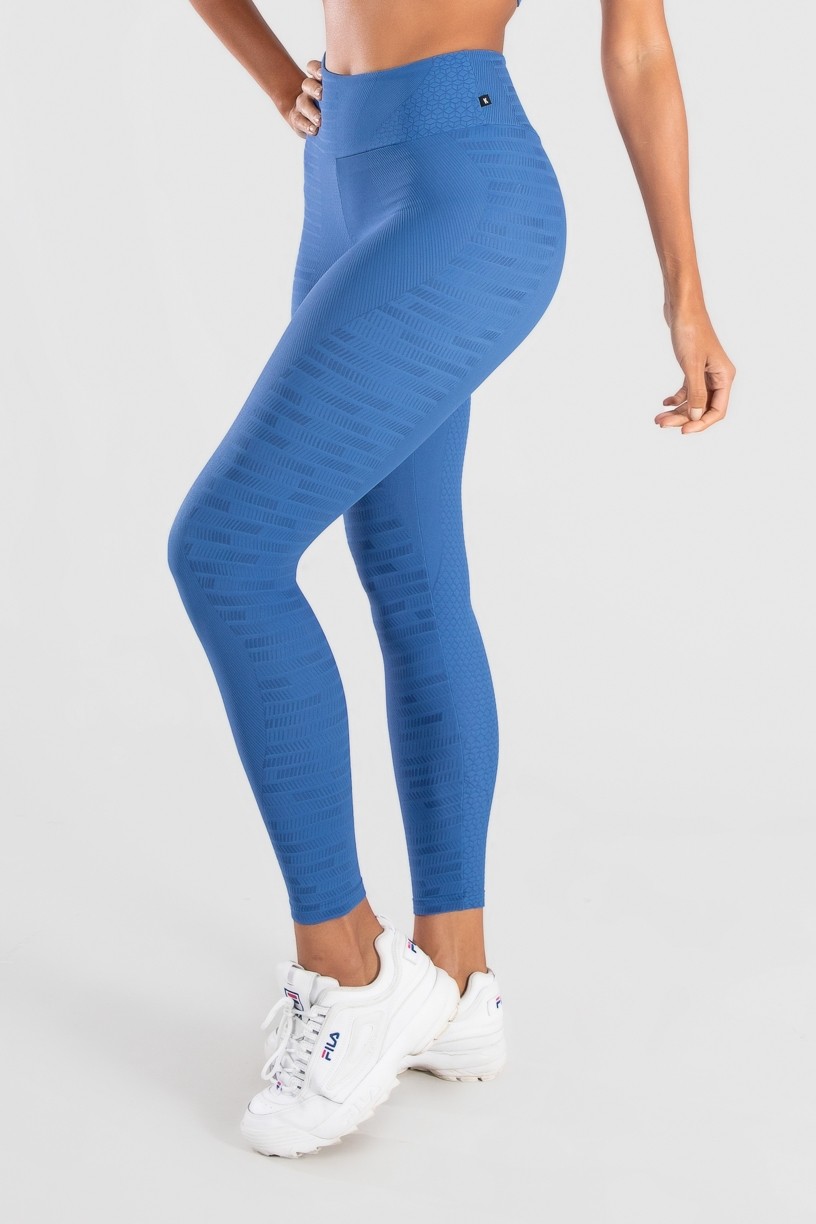 Calça Legging Levanta Bumbum Cós com Bico (Azul) | Ref: K3071-C