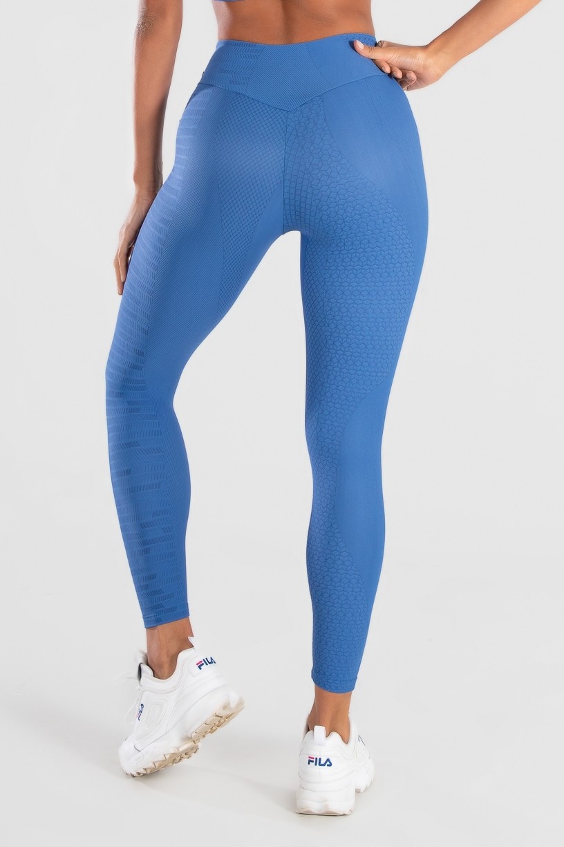 Calça Legging Levanta Bumbum Cós com Bico (Azul) | Ref: K3071-C