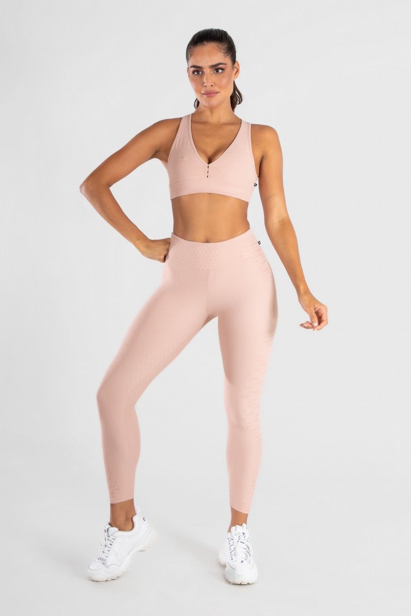 Calça Legging Levanta Bumbum Cós com Bico (Rosa) | Ref: K3071-D