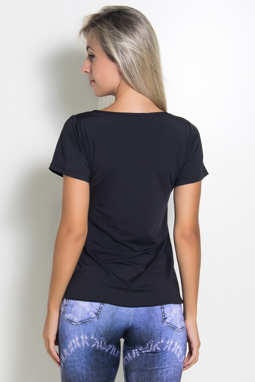 Camisa Paloma Microlight Contém Whey Protein (Preto) | Ref: KS-F429-001