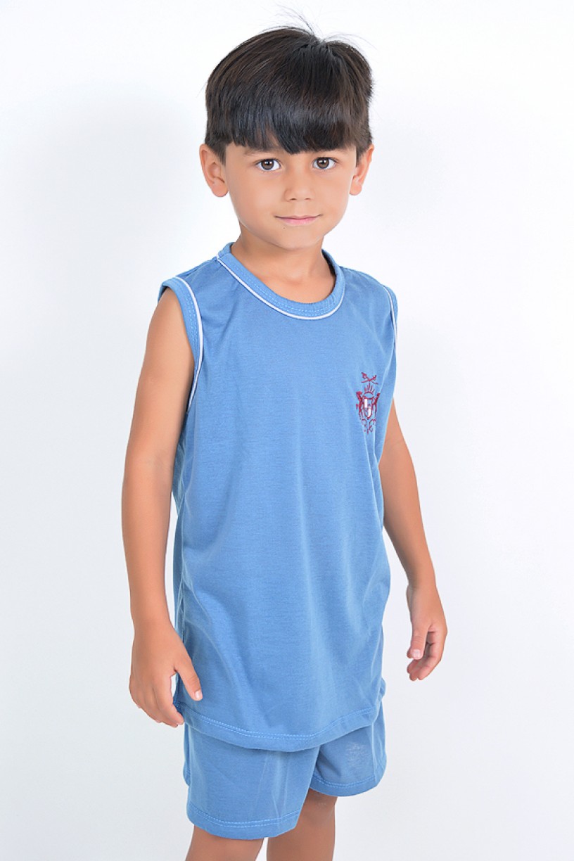 Pijama infantil mas. Regata 142 (Azul) | Ref: CEZ-PA142-002