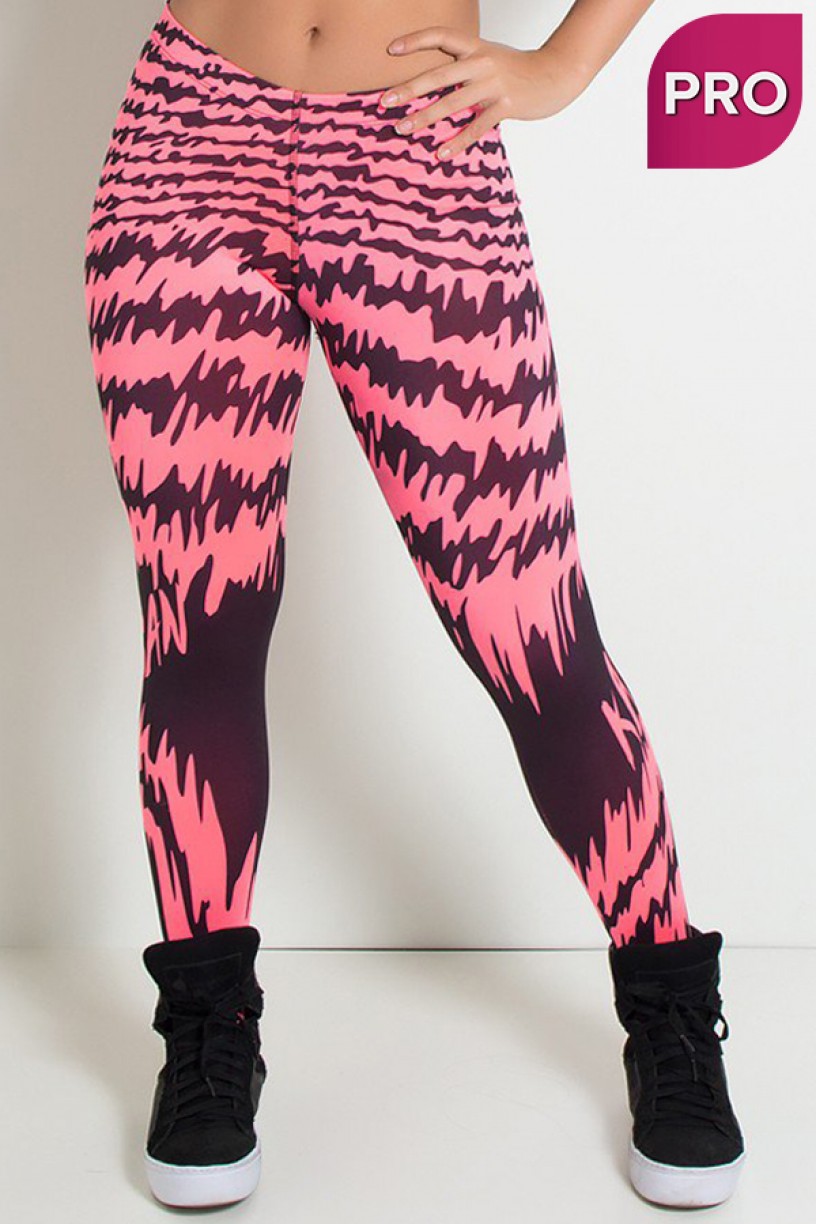 Legging Sublimada PRO (Frequência Rosa Neon) | Ref: NTSP14-002