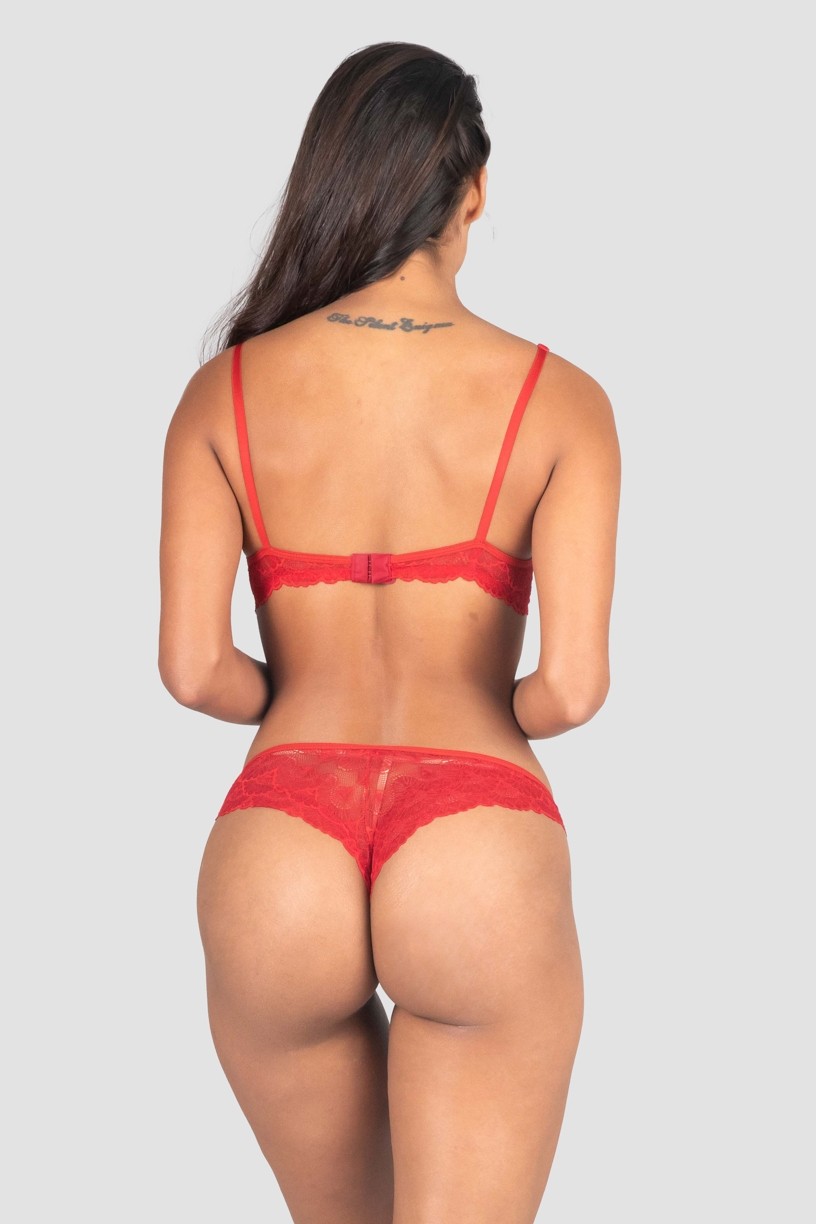 Conjunto Lingerie Esmeralda (Vermelho) | Ref: P03-17-E