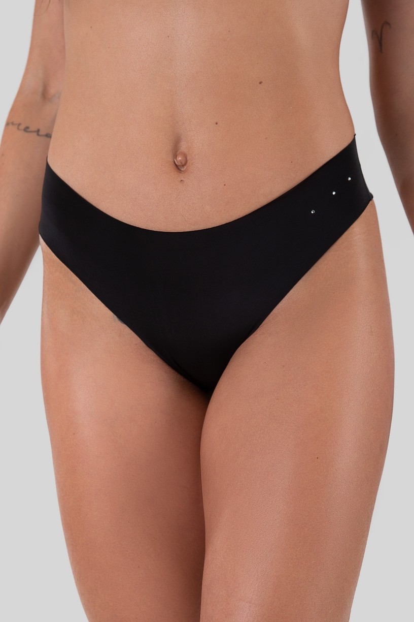 Tanga Fio Sem Costura (Preto) | Ref: P03-3-A