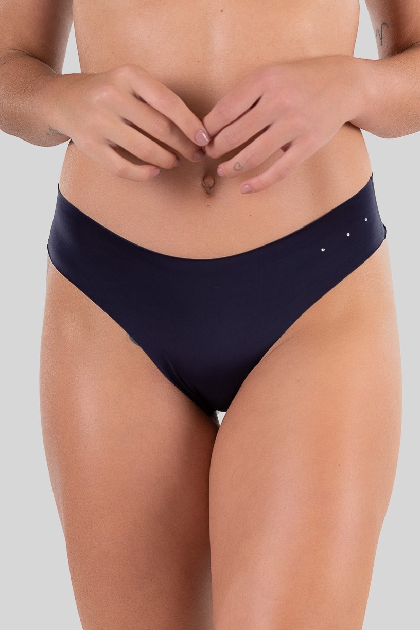 Tanga Fio Sem Costura (Azul Marinho) | Ref: P03-3-B