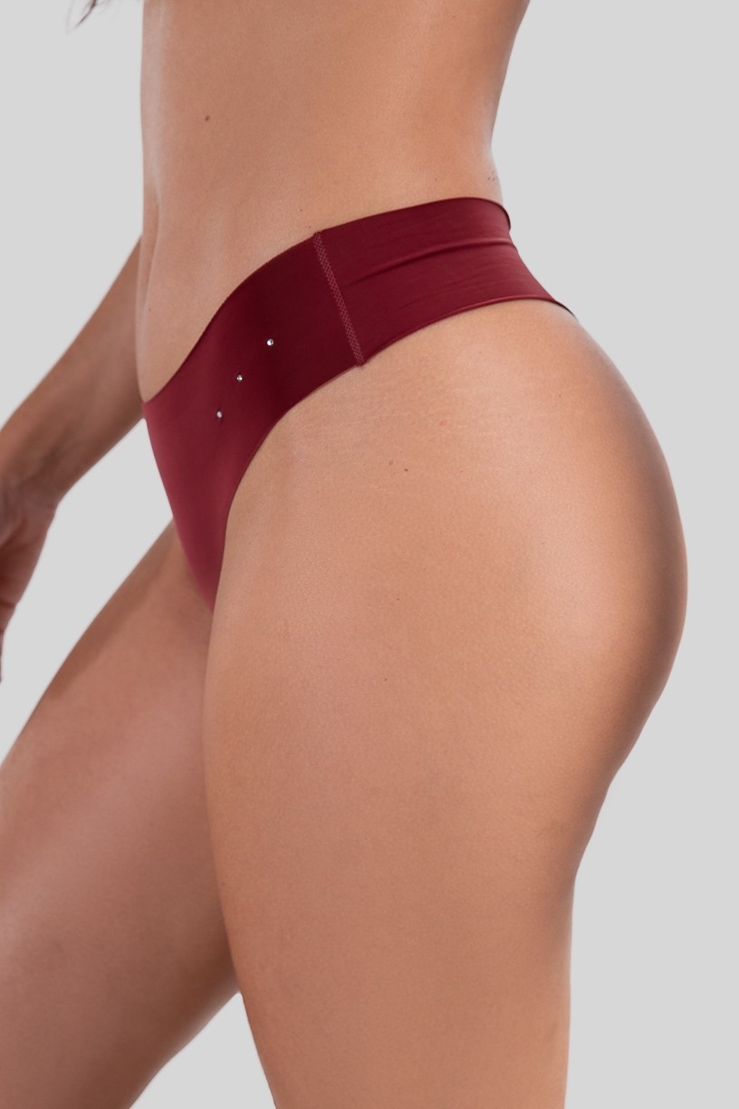 Tanga Fio Sem Costura (Vinho) | Ref: P03-3-E