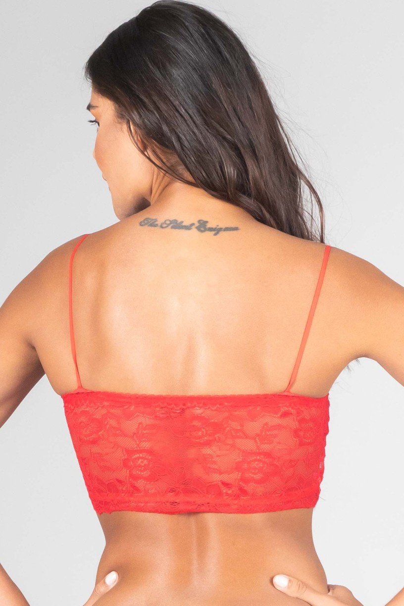 Cropped Lingerie de Renda (Vermelho) | Ref: P04-2-C