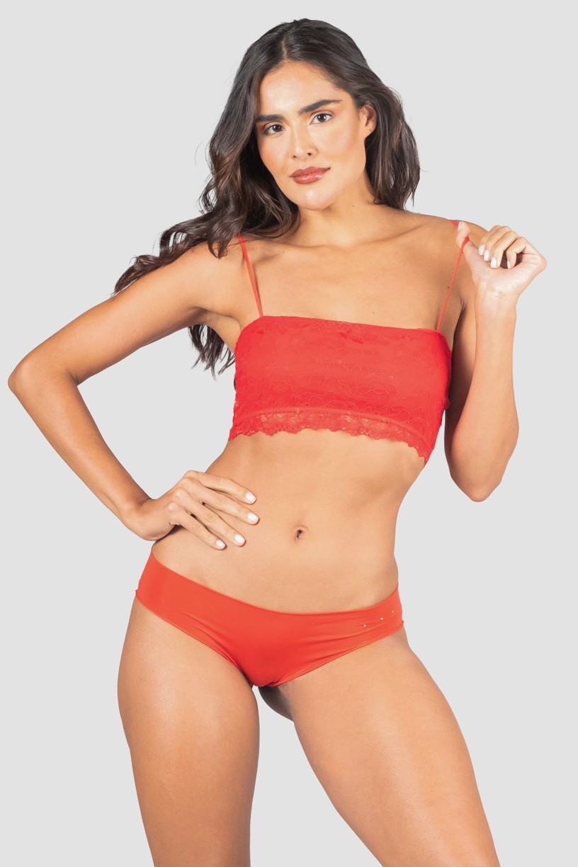 Cropped Lingerie de Renda (Vermelho) | Ref: P04-2-C