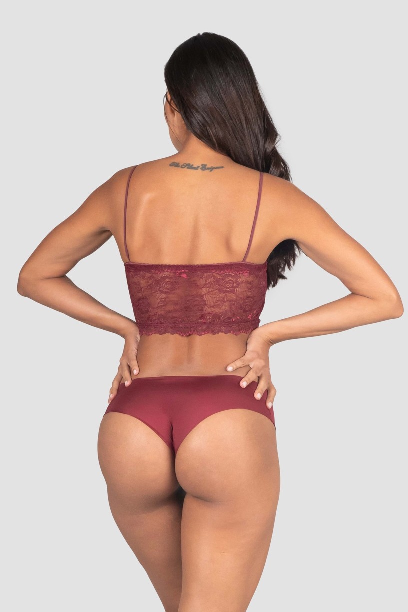 Cropped Lingerie de Renda (Vinho) | Ref: P04-2-D