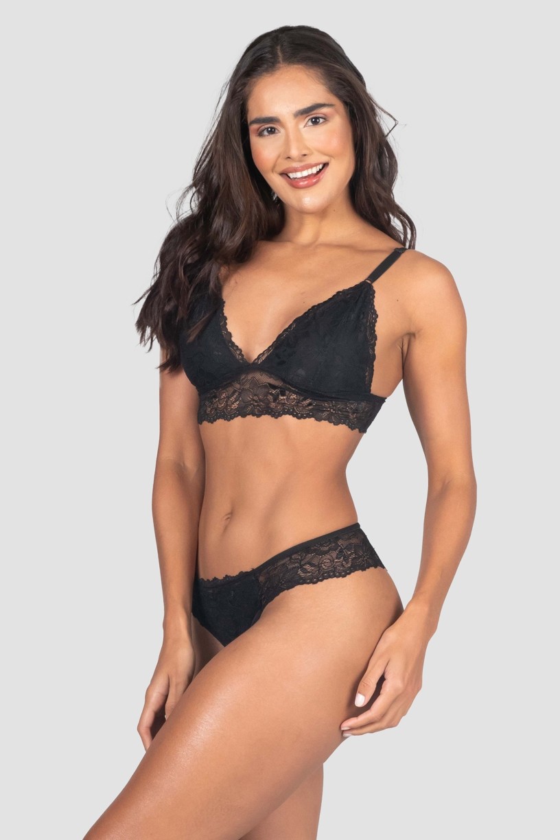 Conjunto Lingerie Manu (Preto) | Ref: P04-6-A