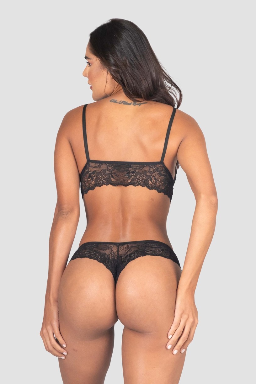 Conjunto Lingerie Manu (Preto) | Ref: P04-6-A