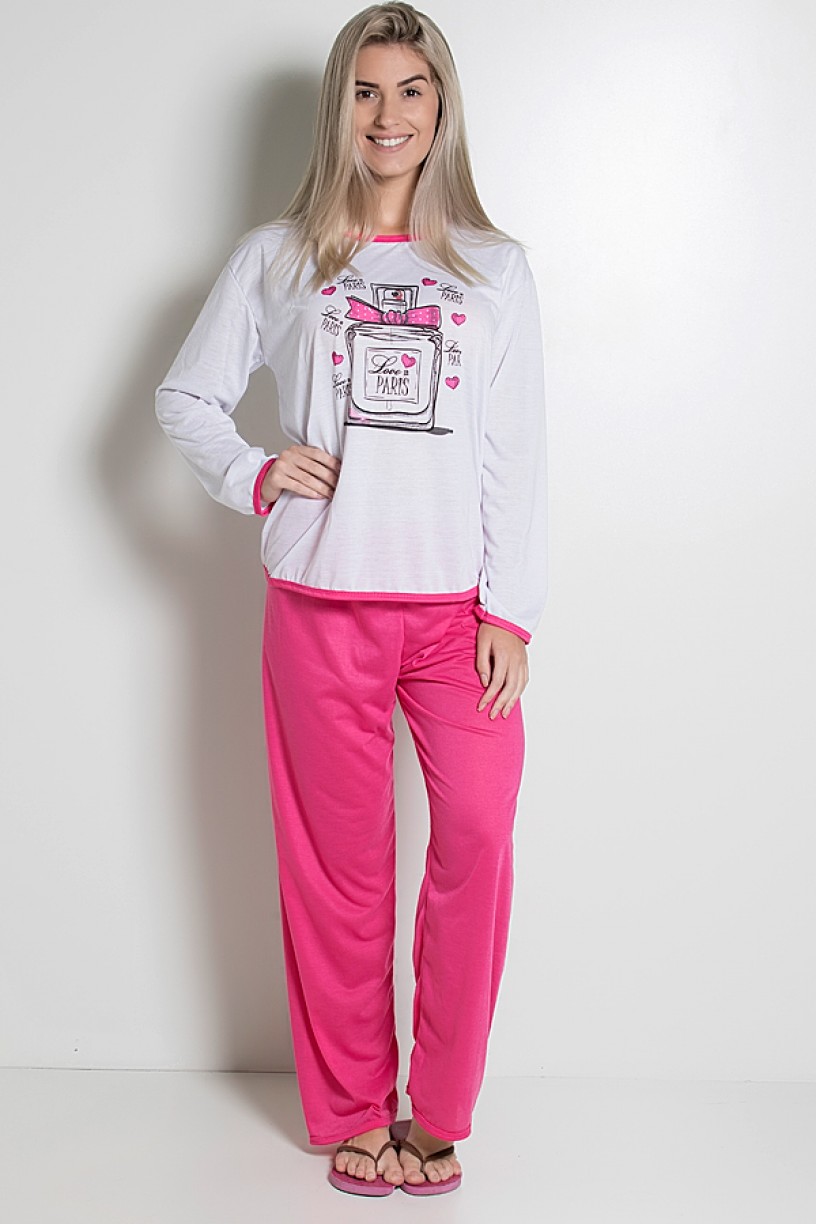 Pijama Feminino Longo 074 (Pink) AB