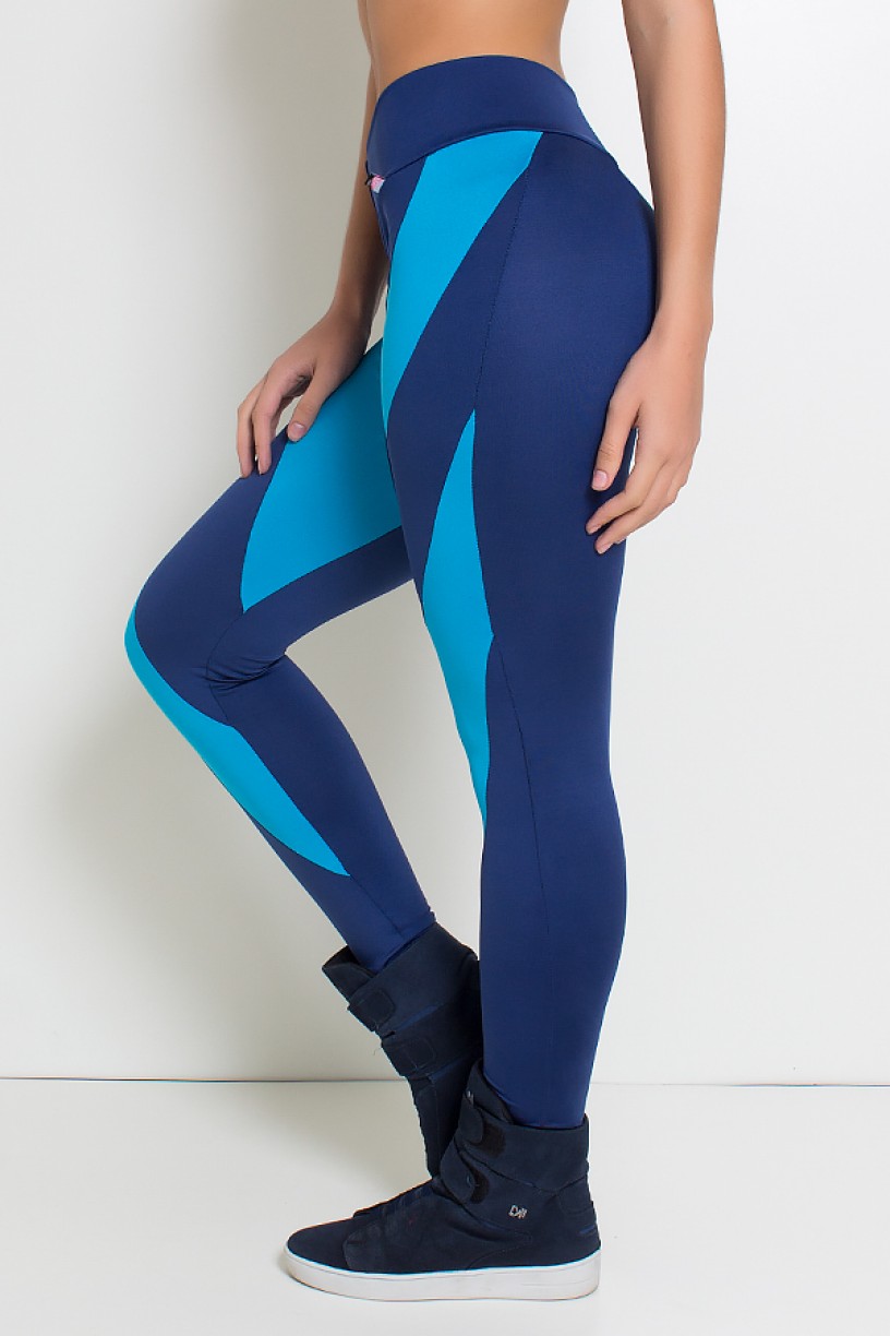 Calça Duas Cores (Azul Marinho / Azul Celeste) | Ref: KS-F946-002