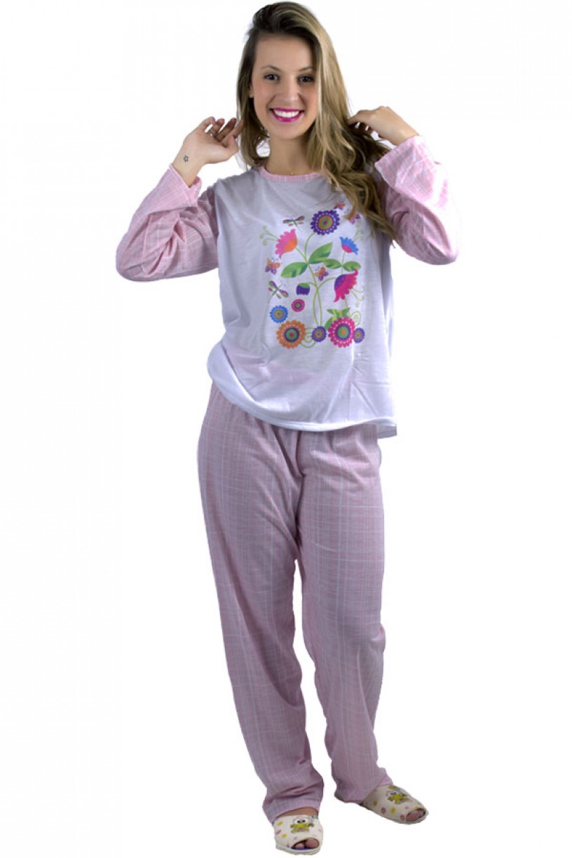 Pijama Quadriculado Feminino