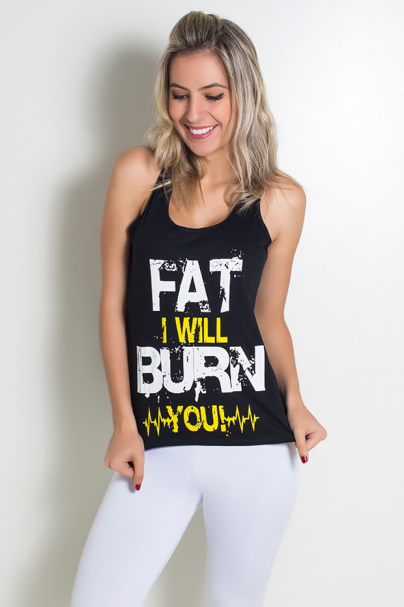 Camiseta de Malha Nadador (Fat I Will Burn You) | Ref: KS-F578