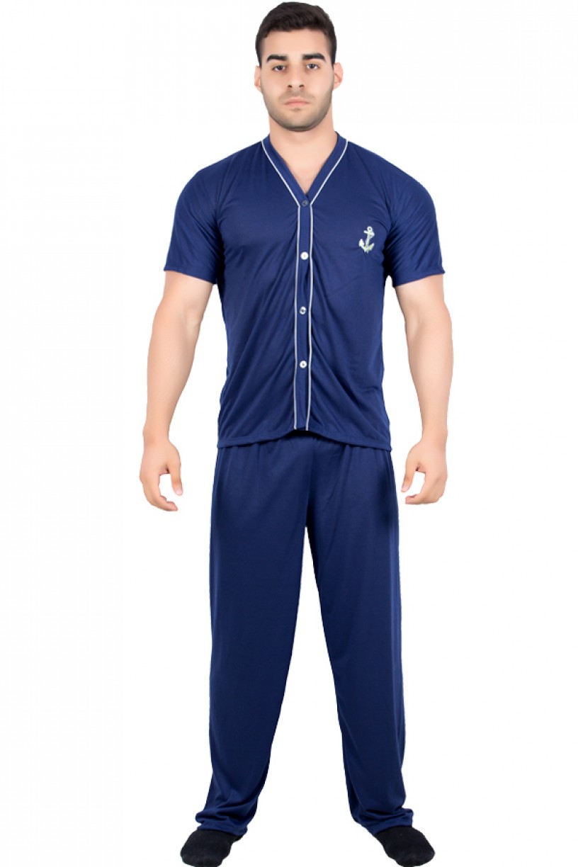 Pijama Masculino Manga Curta com Botões e Calça 175 | Ref: P97