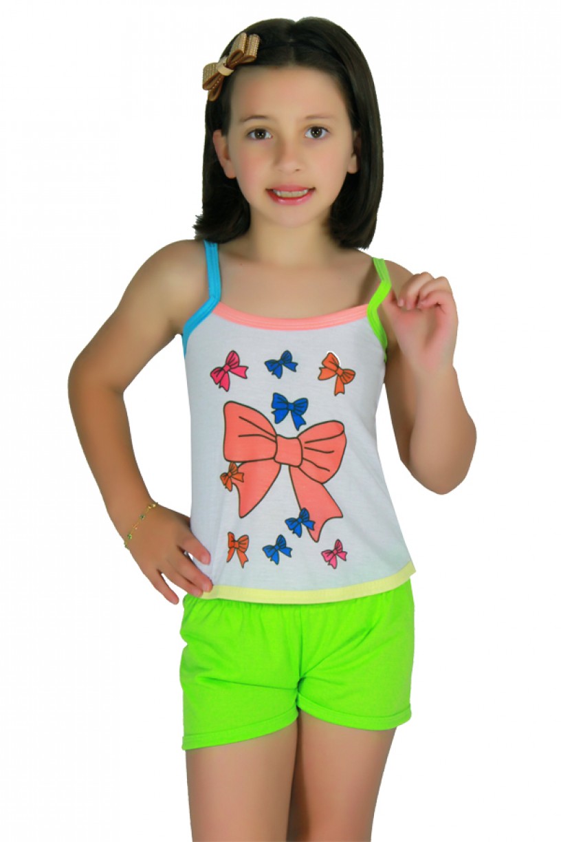 Babydoll Infantil com alcinha colorida 233