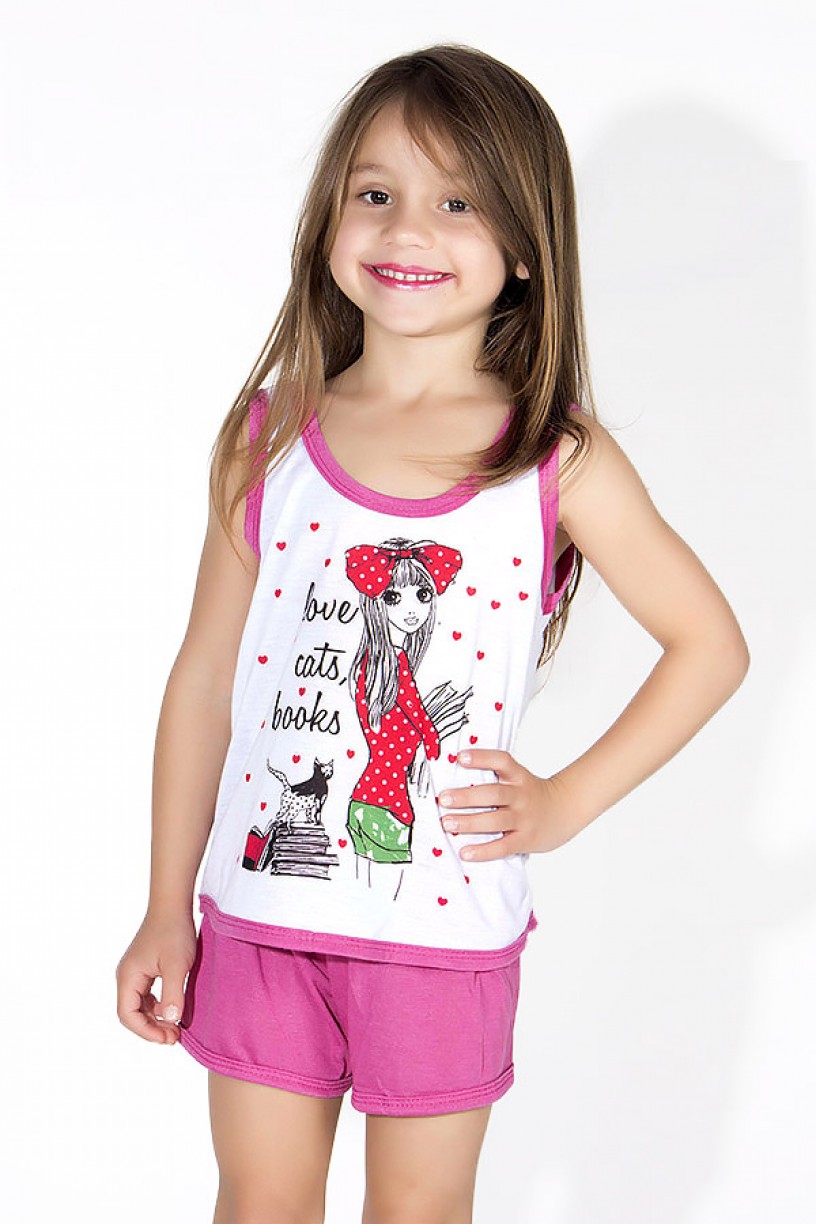 Babydoll Infantil 056 (Pink com menininha) AB