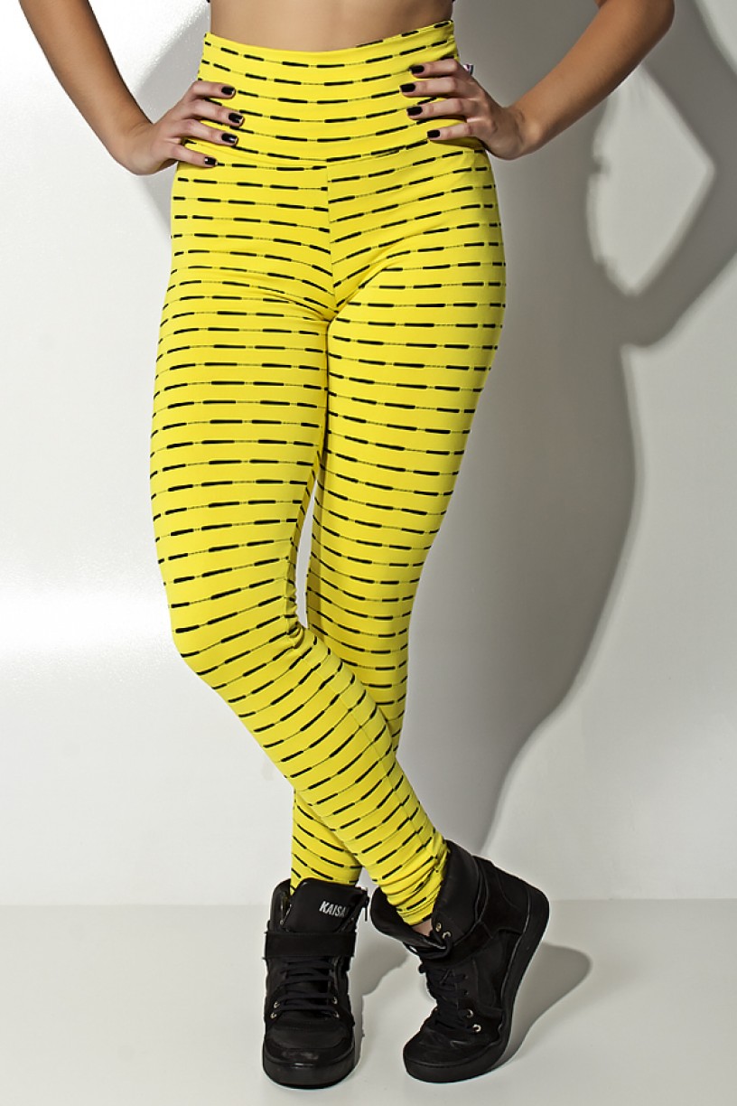 Calça Legging Mini Mesh (Amarelo) 