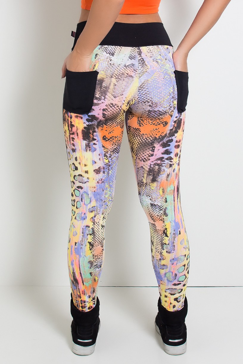 Calça Estampada com Bolso Traseiro Liso | Ref: KS-F695