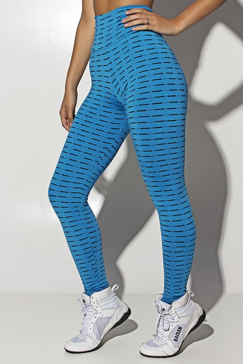 Calça Legging Mini Mesh (Azul Celeste) | Ref: KS-F115-006