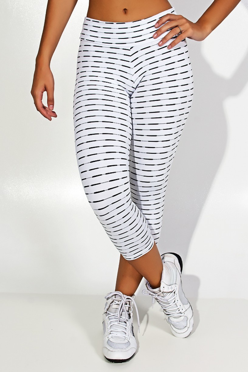 Calça Corsário Mini Mesh (Branco)
