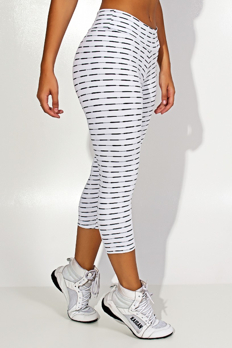 Calça Corsário Mini Mesh (Branco)