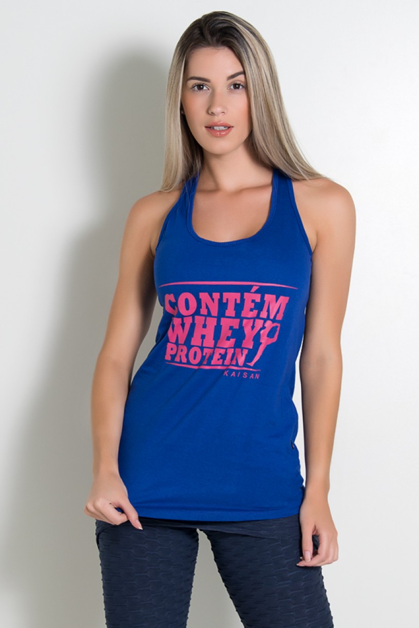 Sobre Legging Renata De Malha Nadador ( Contém Whey Protein ) (Azul Royal) | Ref: KS-R68-004