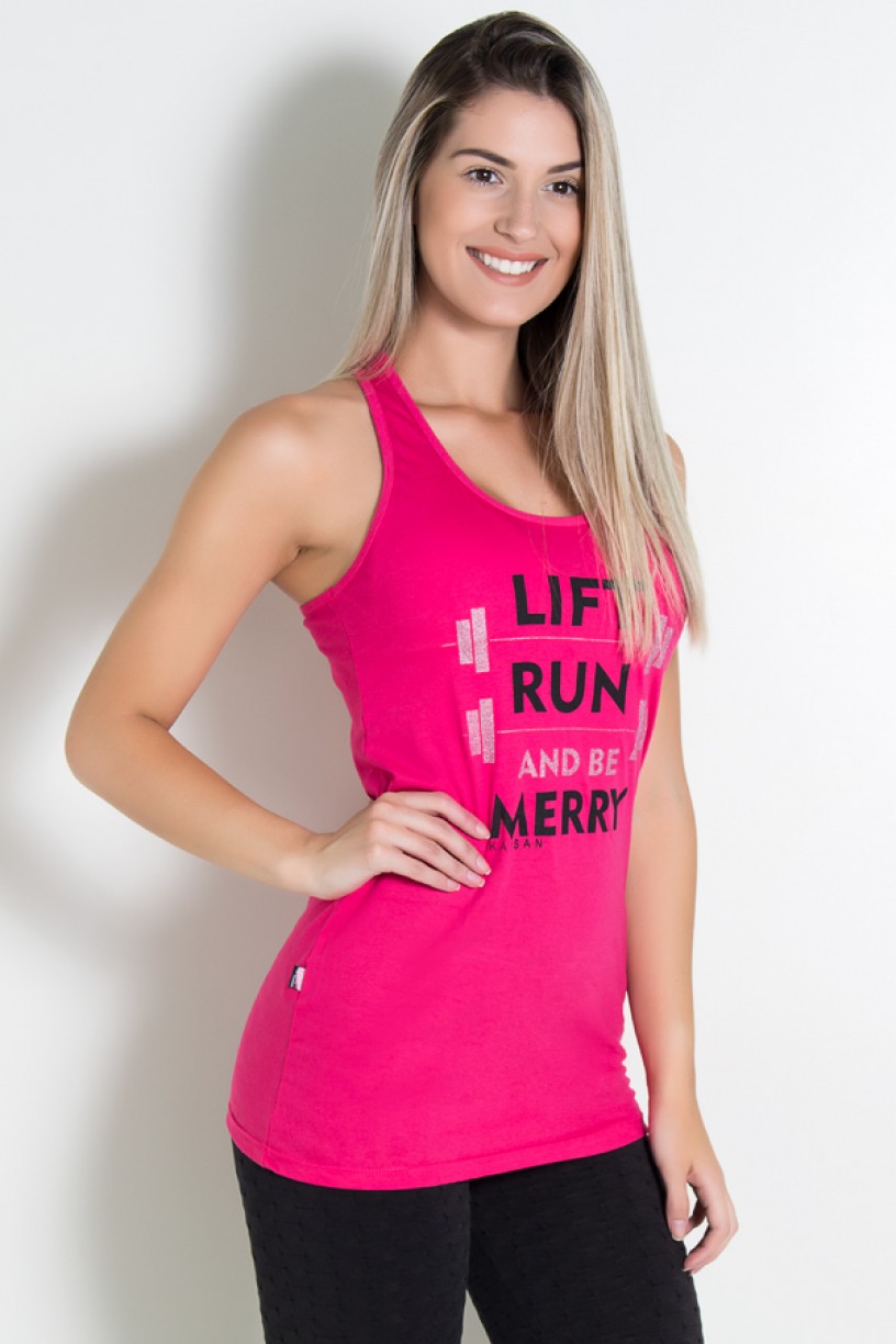 Sobrelegging Renata de Malha Nadador (Lift Run and be Merry) (Rosa Pink) | Ref: KS-R71-003