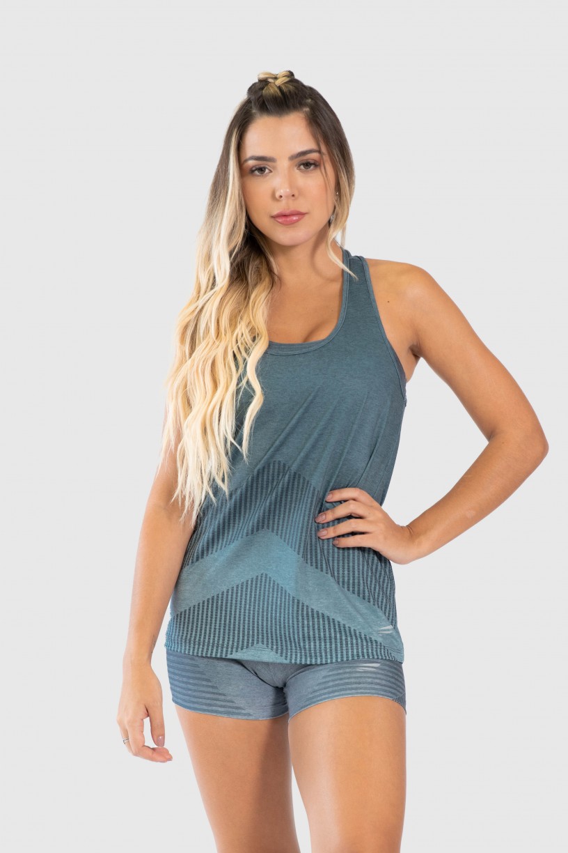 Regata Fitness Estampa Digital Gray Chevron | Ref: GO244