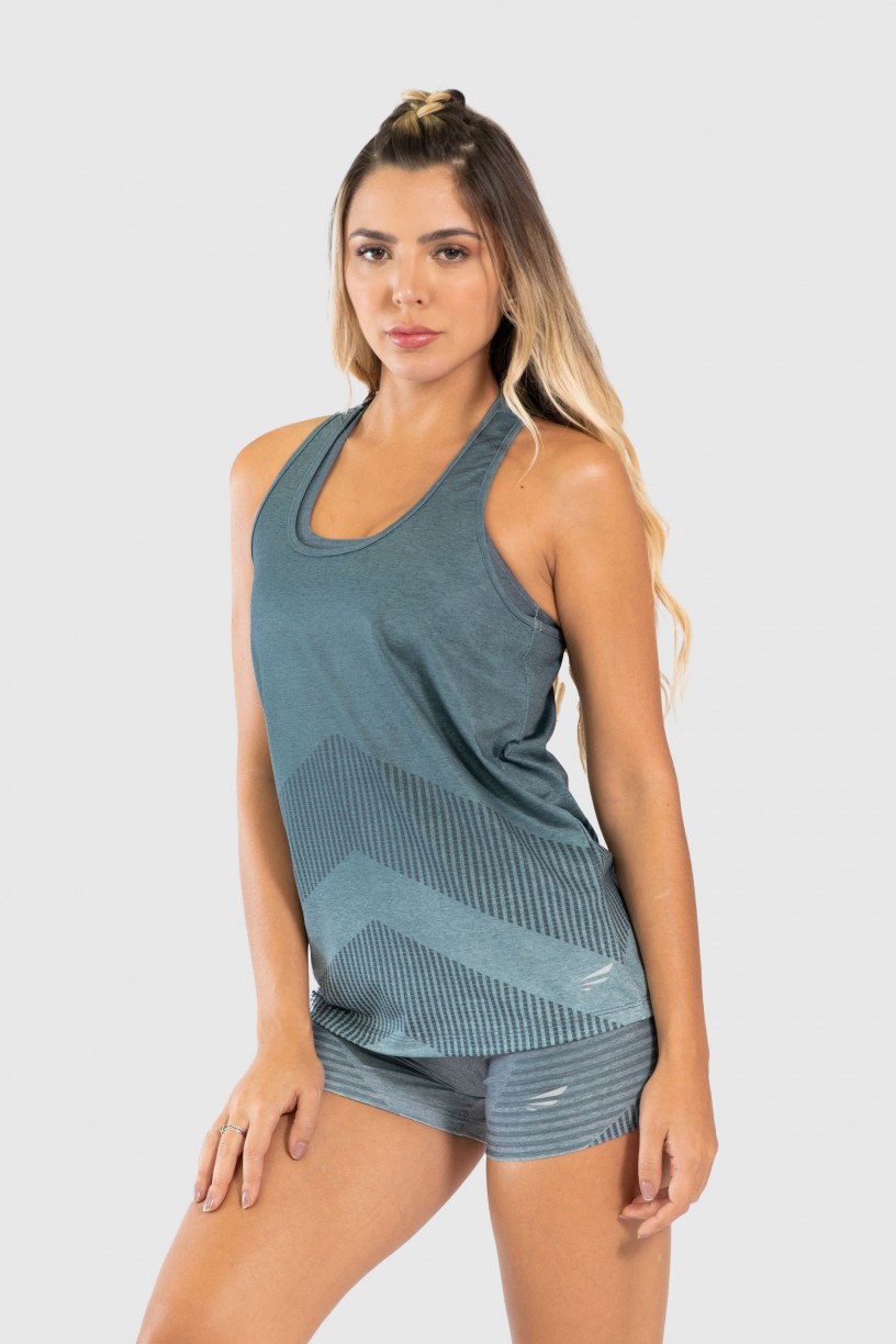 Regata Fitness Estampa Digital Gray Chevron | Ref: GO244