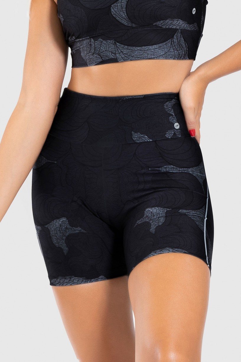 Short Fitness Meia Perna Estampa Digital Abstract Waves | Ref: GO226