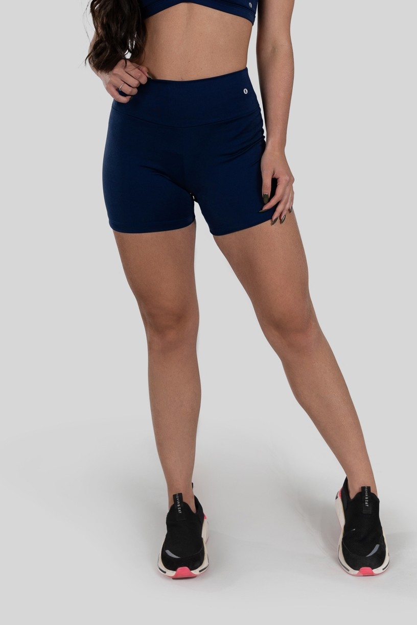 Short Básico de Poliéster (Azul Marinho) | Ref: K3177-D