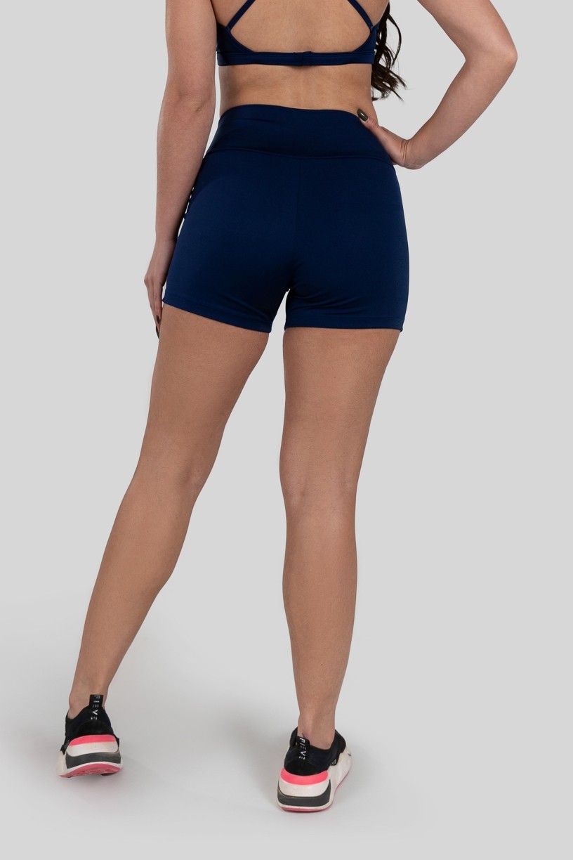 Short Básico de Poliéster (Azul Marinho) | Ref: K3177-D