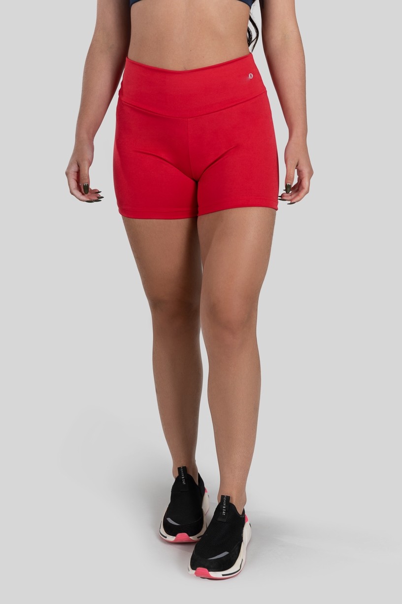 Short Básico de Poliéster (Vermelho) | Ref: K3177-B
