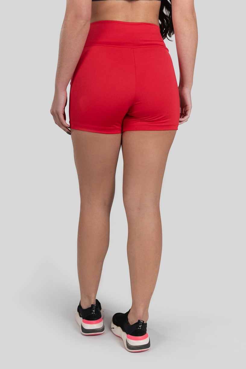 Short Básico de Poliéster (Vermelho) | Ref: K3177-B