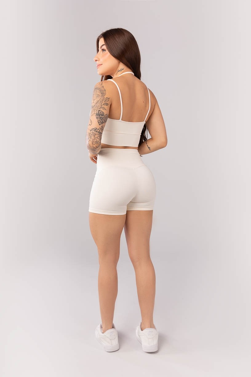 Short com Cós Diferenciado (Off White) | Ref: K4033-B