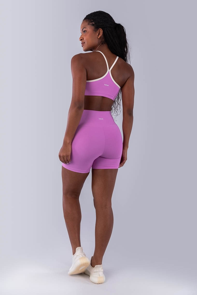 Short com Chapado Cruzado Contrastante (Aurora / Off-White) | Ref: K4483-B