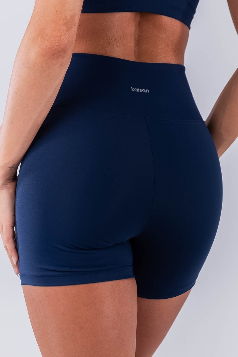 Short com Chapado Cruzado Contrastante (Azul Marinho / Azulbebê) | Ref: K4483-A