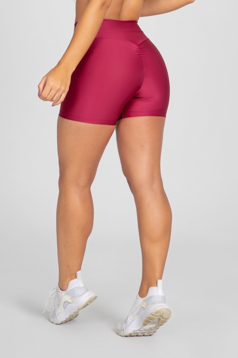 Short com Franzido Bumbum Up (Vinho) | Ref: K2883-F