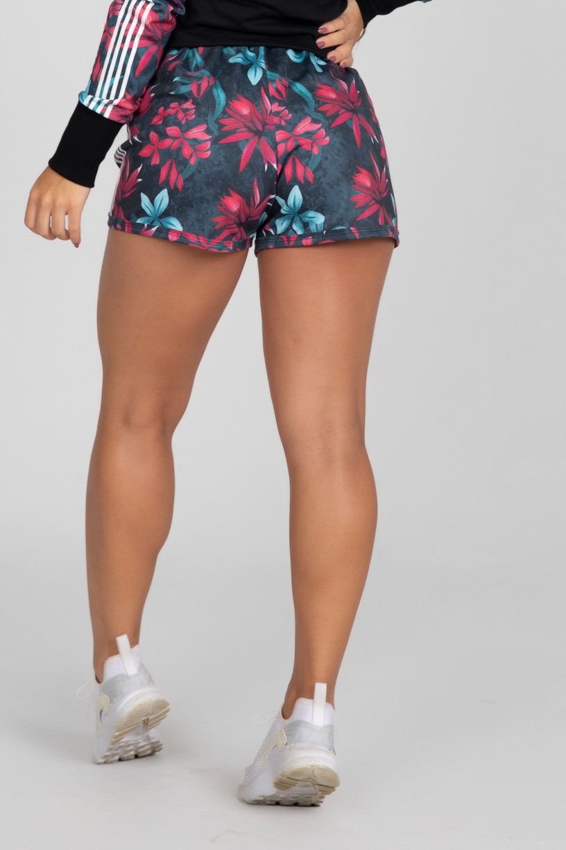 Short de Moletom Estampa Digital (Wild Leaves) | Ref: K2931-A