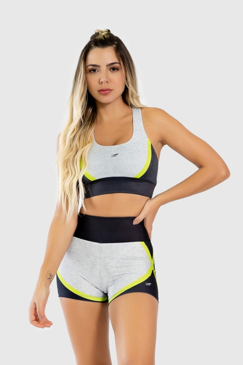 Short Fitness Estampa Digital Yellow Strings | Ref: GO266