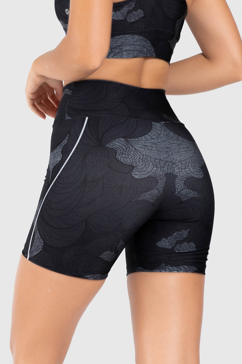 Short Fitness Meia Perna Estampa Digital Abstract Waves | Ref: GO226