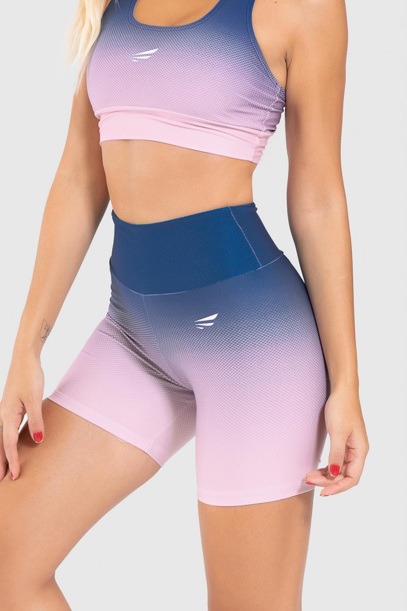 Short Fitness Meia Perna Estampa Digital Blue Hour | Ref: GO256