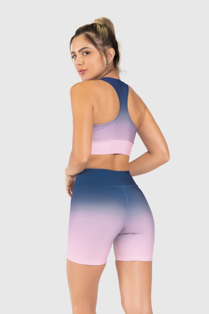 Short Fitness Meia Perna Estampa Digital Blue Hour | Ref: GO256