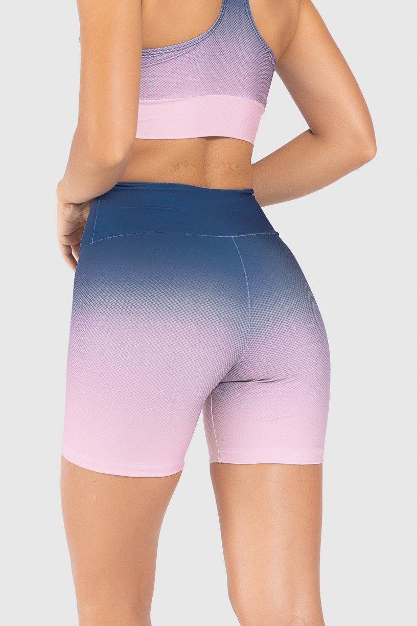 Short Fitness Meia Perna Estampa Digital Blue Hour | Ref: GO256